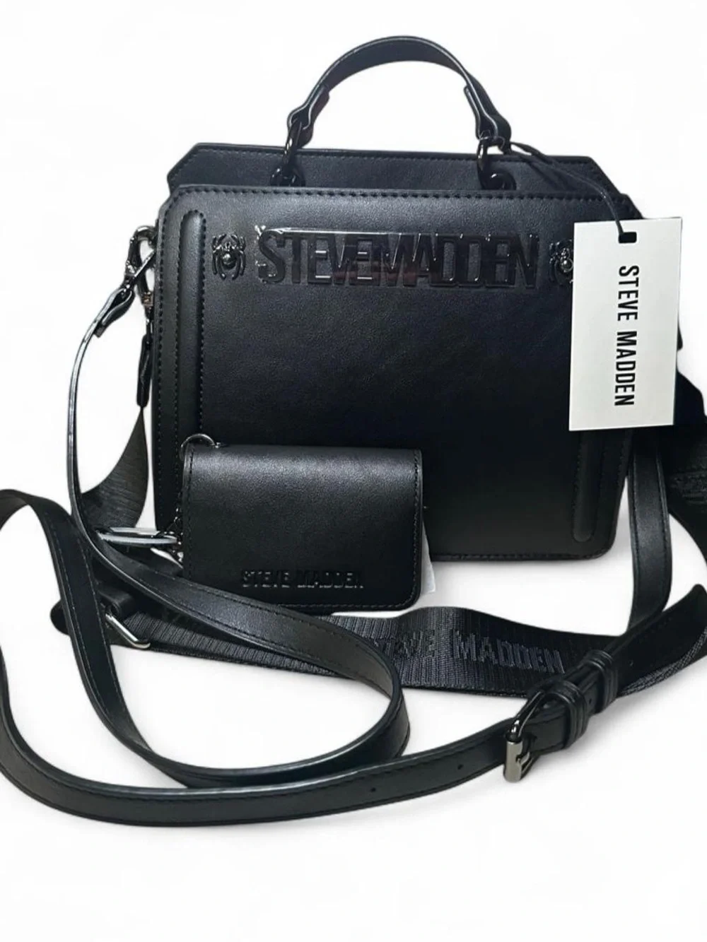 Steve Madden Black Bevlyn Spider Bag, Halloween Edition